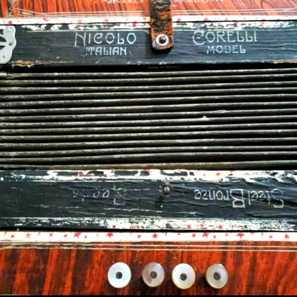 NICOLO CORELLI GERMANY, Antique 1930s Italian Mdl Accordion W/Steel Bronze Reeds - Picture 3 of 9